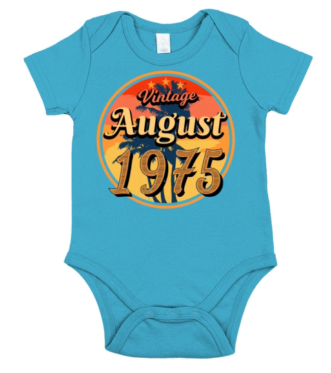 Year Of Construction 1975 In August Short Sleeve Baby One-Piece