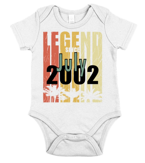 Year of construction 2002 July born gift idea Short Sleeve Baby One-Piece