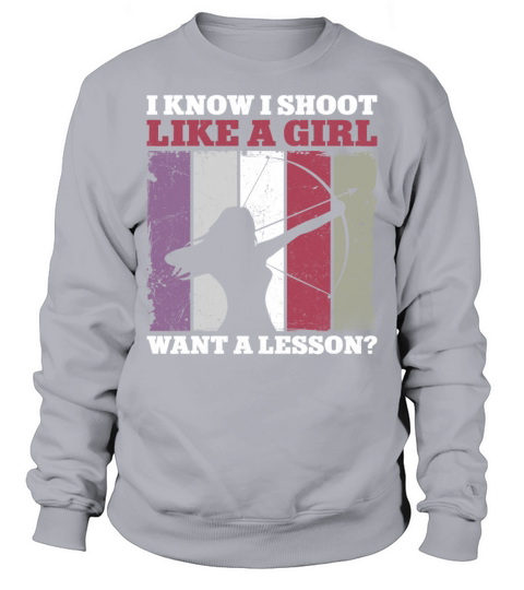 Archery Bow Archer Girl Vintage Sweatshirt Unisex