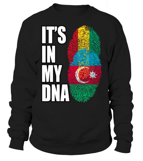 Guinean And Azerbaijani Mix Heritage DNA Flag Sweatshirt Unisex