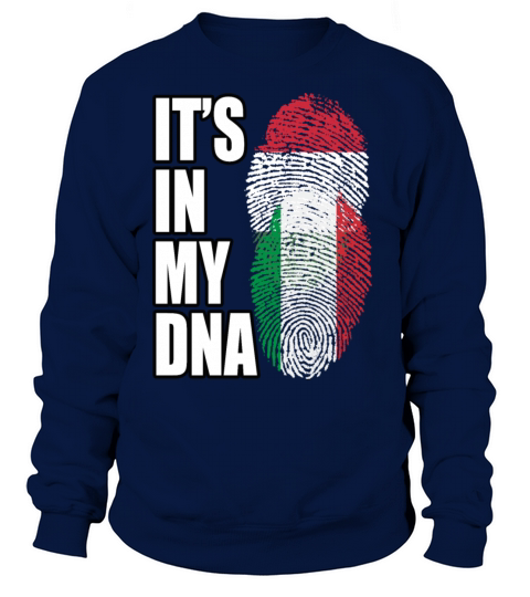 Hungarian And Italian Mix Heritage DNA Flag Sweatshirt Unisex