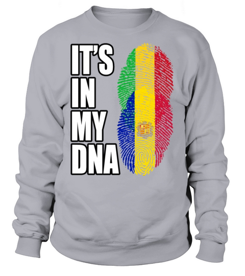 Malian And Andorran Mix Heritage DNA Flag Sweatshirt Unisex