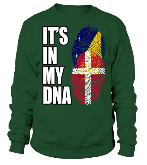 Tokelauan And Danish Mix Heritage DNA Flag Sweatshirt Unisex