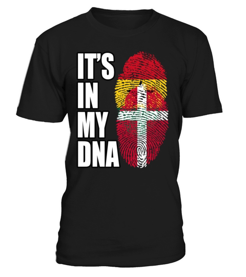 Ghanaian And Danish Mix Heritage DNA Flag T-Shirt Unisex