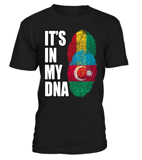 Guinean And Azerbaijani Mix Heritage DNA Flag T-Shirt Unisex