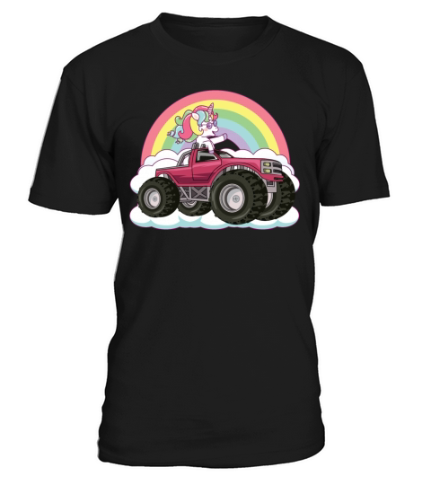 Unicorn Monster Truck Magical Horn Pony Garage T-Shirt Unisex