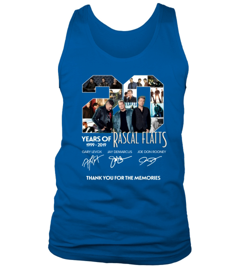 20 Years Of Rascal Flatts 1999 2019 Thank You For The Memories Signatures shirt Tank Top Unisex