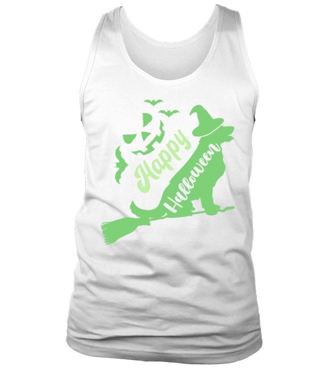 Golden Retriever Is Flying Witch Funny Happy Halloween Tank Top Unisex