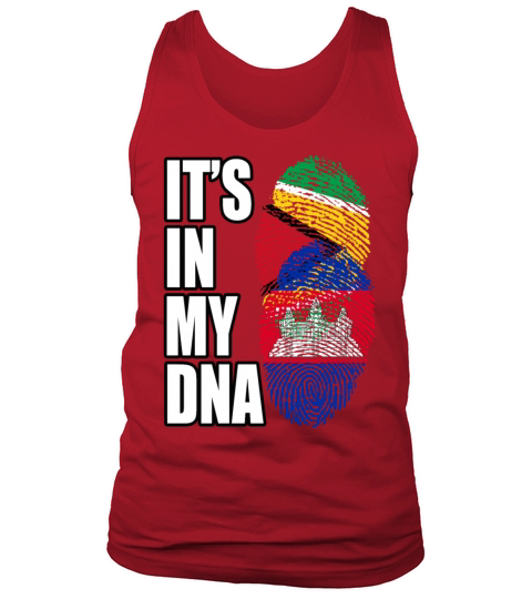 Guyanese And Cambodian Mix Heritage DNA Flag Tank Top Unisex
