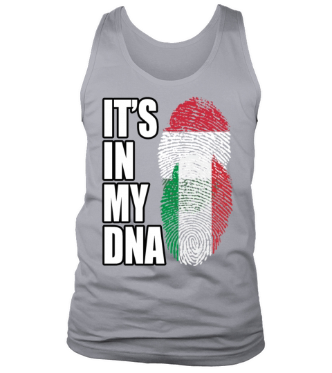 Hungarian And Italian Mix Heritage DNA Flag Tank Top Unisex