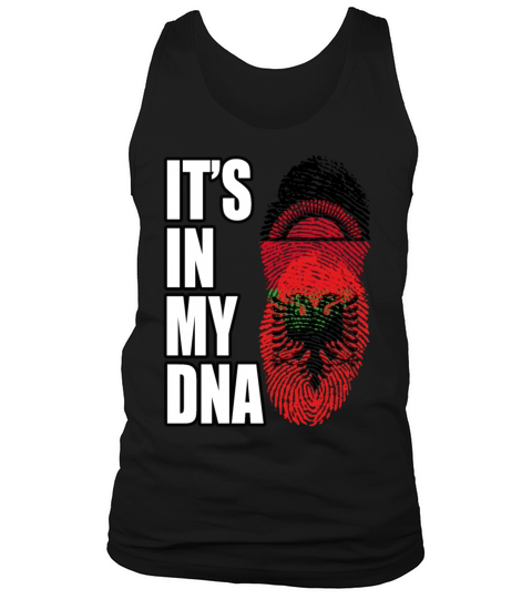 Malawian And Albanian Mix Heritage DNA Flag Tank Top Unisex