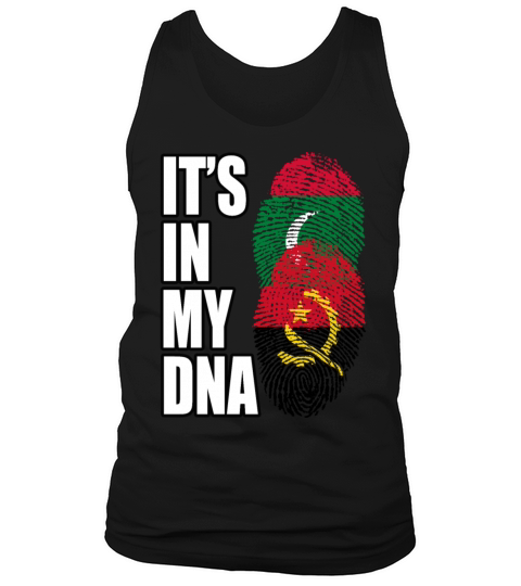 Maldivian And Angolan Mix Heritage DNA Flag Tank Top Unisex