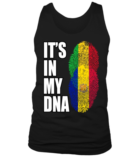 Malian And Andorran Mix Heritage DNA Flag Tank Top Unisex