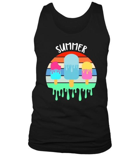 Melting Ice Cream Hot Summer Vacation Retro Vintag Tank Top Unisex