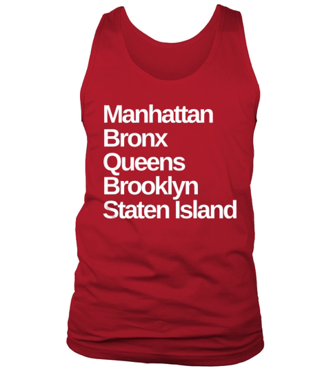 New York 5 Boroughs T-Shirt Tank Top Unisex
