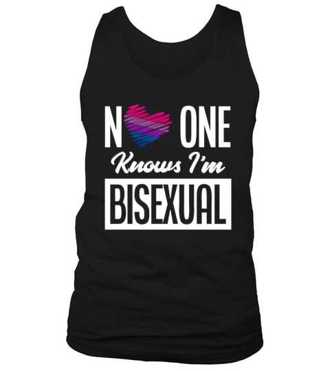 No One Knows Im Bisexual Bi Pride Flag Tank Top Unisex