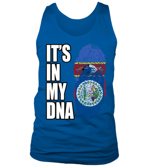 Swazi And Belizean Vintage Heritage DNA Flag Tank Top Unisex