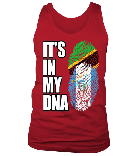 Tanzanian And Guatemalan Vintage Heritage DNA Flag Tank Top Unisex