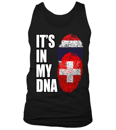 Thai And Switzerland Vintage Heritage DNA Flag Tank Top Unisex