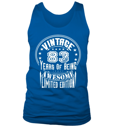 Vintage 83 Years Of Being Awesome Limited Edition Tank Top Unisex