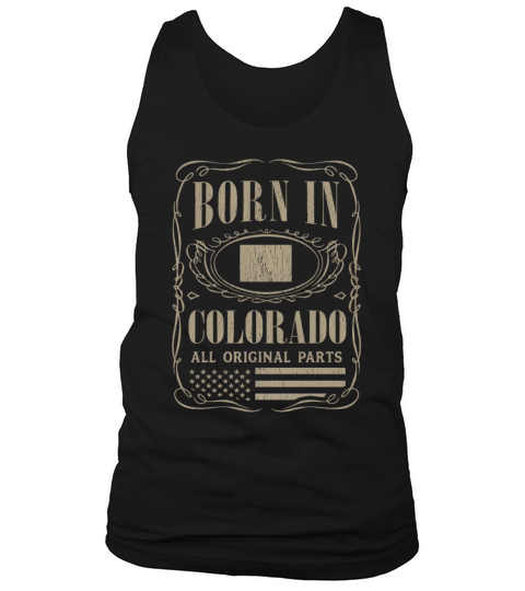 Vintage America US States Born Colorado Tank Top Unisex