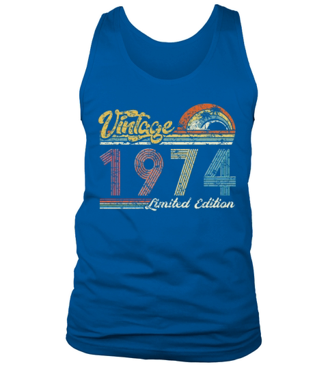 Vintage "Limited Edition" Vintage 1974 Birthday Tank Top Unisex