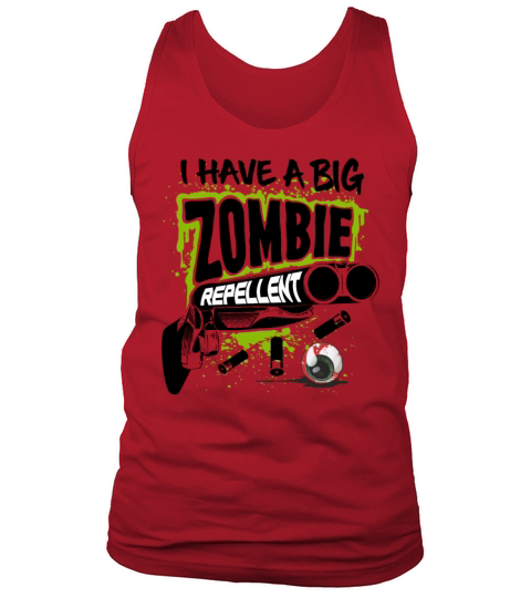 Zombie Repellent Halloween Funny Gun Art Light Tank Top Unisex
