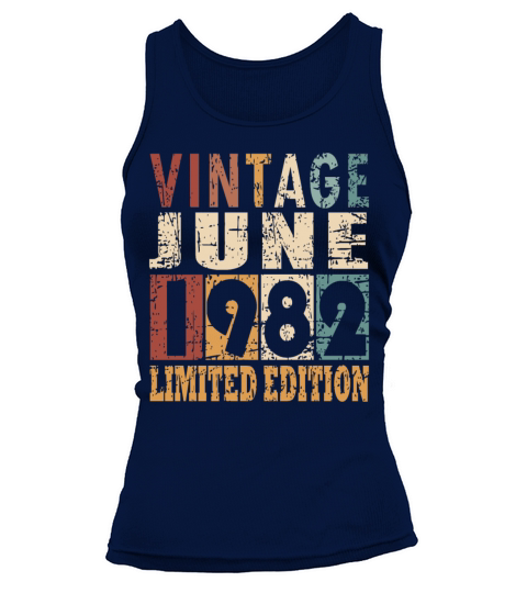 1982 vintage born in June gift Tank top Woman