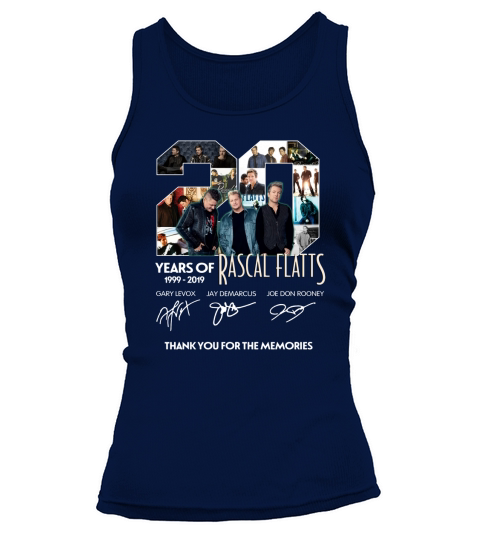 20 Years Of Rascal Flatts 1999 2019 Thank You For The Memories Signatures shirt Tank top Woman
