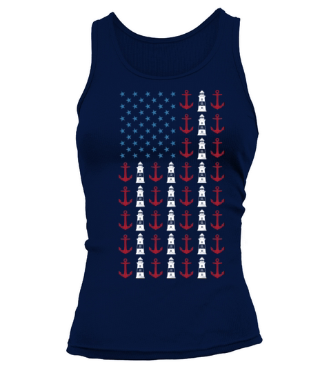 Boating American Flag 4th of July Merica USA Tank top Woman