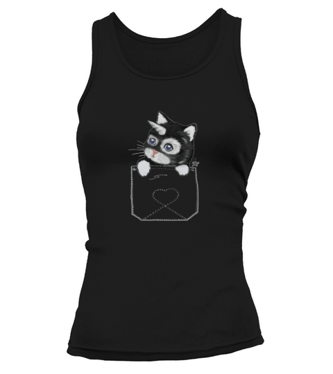 chat chaton doux dans un sac avec la licorne Tee shirts Tank top Woman