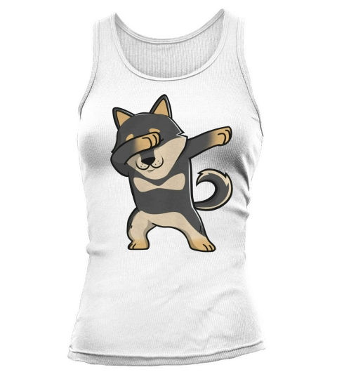 Funny Black Shiba Inu Dabbing Tank top Woman