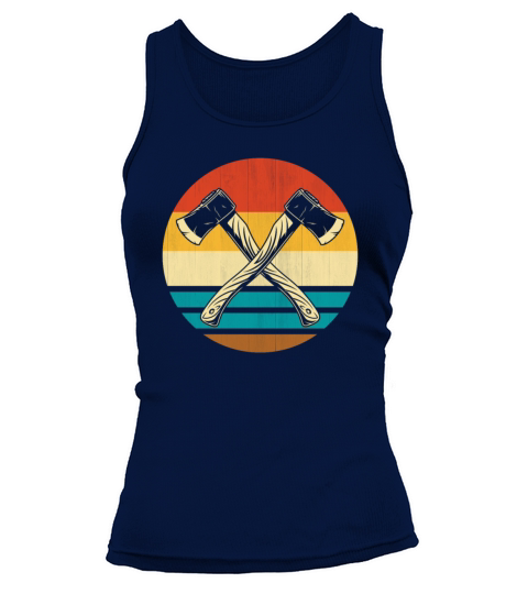 Funny Retro Vintage Style Axe Throwing Ax Lover Tank top Woman