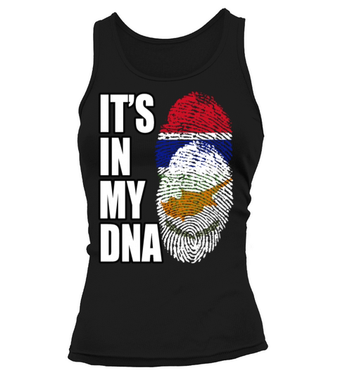 Gambian And Cypriot Mix Heritage DNA Flag Tank top Woman