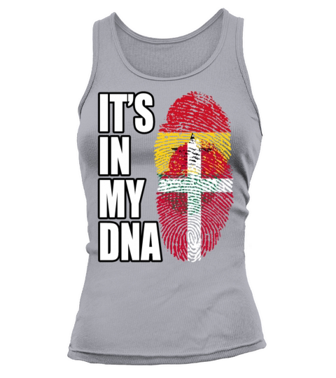 Ghanaian And Danish Mix Heritage DNA Flag Tank top Woman