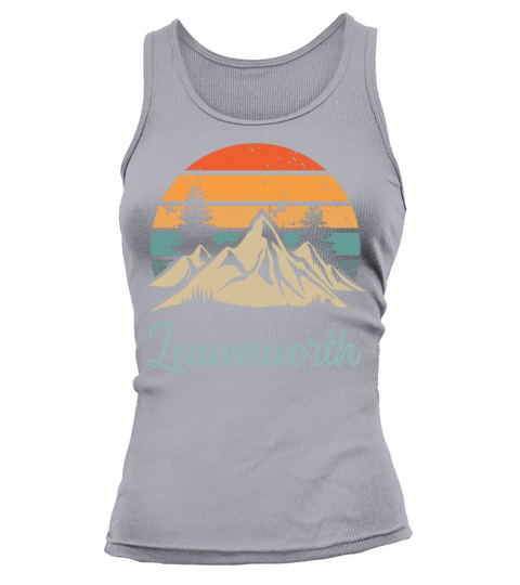 Leavenworth Retro Vintage Mountain Sunset Outdoors Tank top Woman
