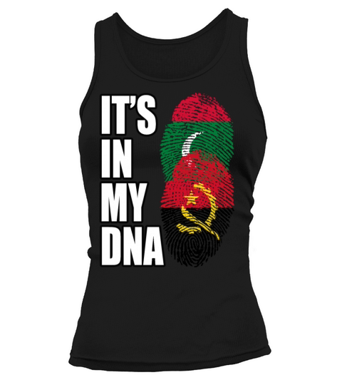 Maldivian And Angolan Mix Heritage DNA Flag Tank top Woman