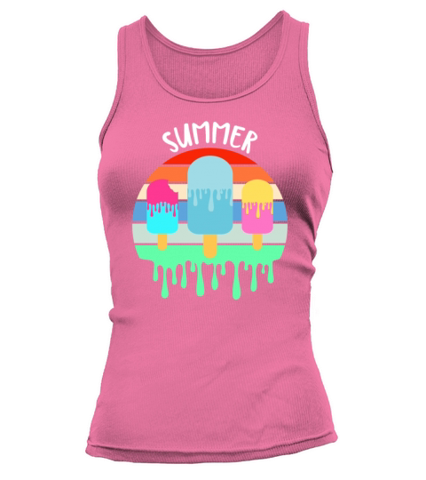 Melting Ice Cream Hot Summer Vacation Retro Vintag Tank top Woman