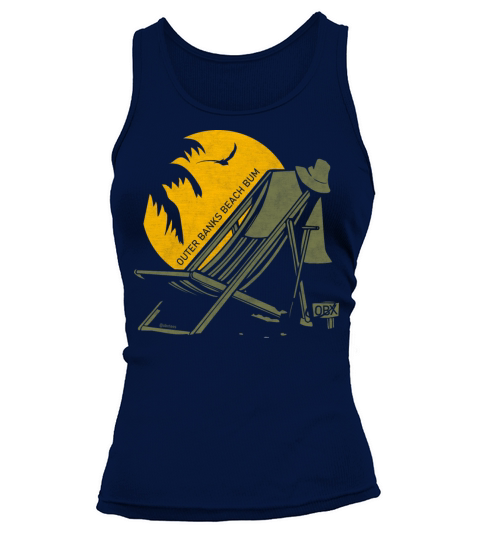Outer Banks Beach Bum OBX Army Green Vintage Tank top Woman