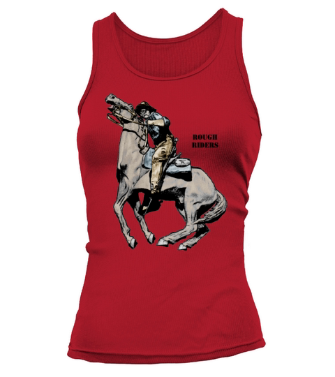 Spanish American War Rough Riders Soldier on Horse Tank top Woman