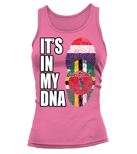 Thai And Dominica Vintage Heritage DNA Flag Tank top Woman