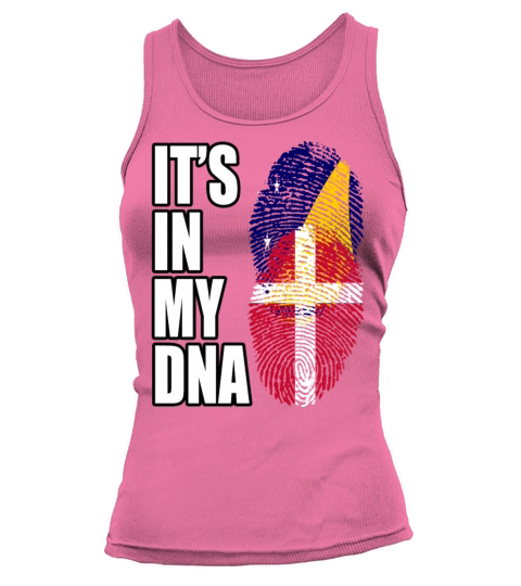 Tokelauan And Danish Mix Heritage DNA Flag Tank top Woman
