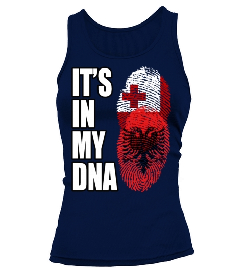 Tongan And Albanian Mix Heritage DNA Flag Tank top Woman
