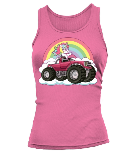 Unicorn Monster Truck Magical Horn Pony Garage Tank top Woman