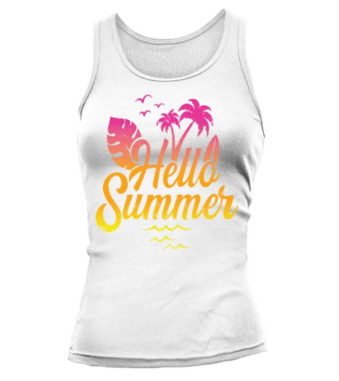 Vacation Summer Vibes Sun Exotic Palm Trees Tank top Woman
