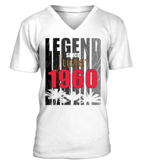 1960 vintage born in June gift V-Neck T-shirt