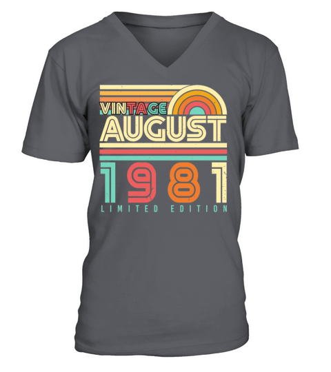 August 1981 Vintage V-Neck T-shirt