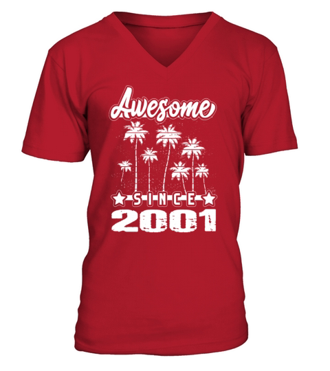 Awesome Since 2001 V-Neck T-shirt