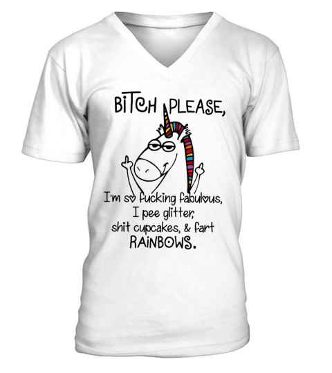 Bitch please Im so fucking fabulous - Ladies Flowy Tank V-Neck T-shirt