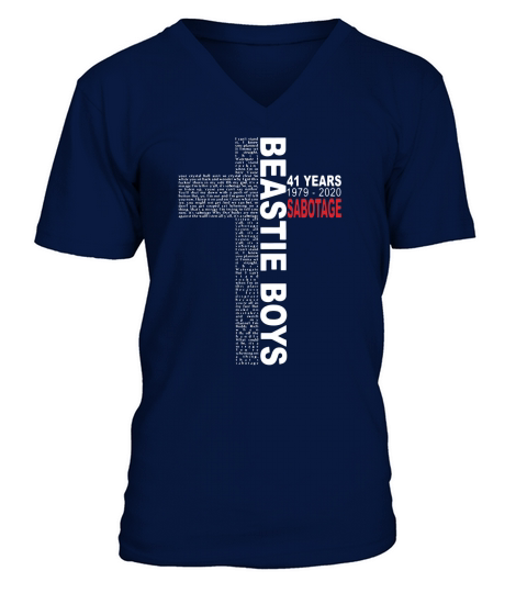 Cross Beastie Boys 41 years 1979-2020 Sabotage shirt V-Neck T-shirt